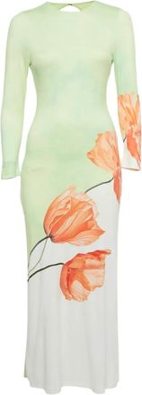 Alice & Olivia Abito lungo a fiori - Verde