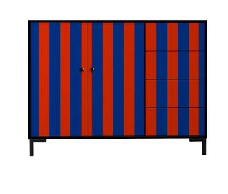 Really Nice Things Aparador bajo 2 puertas 4 cajones mdf estampado