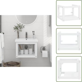 vidaXL The Living Store Struttura per Lavabo a Parete Bianca 40x38x31 cm in Ferro - Lavabo a parete