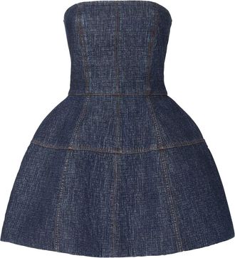 Fendi Ff Padded Denim Dress