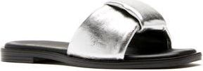 La Canadienne Farrah Slide Sandal in Silver Leather at Nordstrom Rack, Size 11