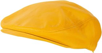 TruClothing Real Leather Flat Cap Ivy Newsboy Peaked Golf Cabbie Hat