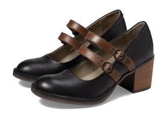 FLY London BALY106FLY Womens Shoes Black/Camel Velvet/Bridle : EU 40 (US Womens 9-9.5) M, Leather/Rubber