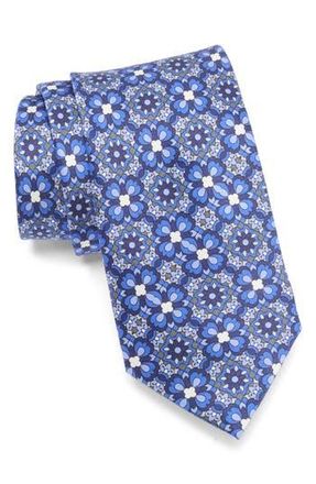 Robert Graham Floral Medallion Silk Tie in Navy at Nordstrom Rack