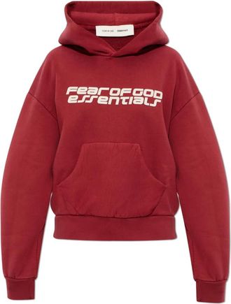 Fear of God Classic Hoodie - Dames - Hoodies - Rood - XS - Katoen - Hoodies & sweatvesten