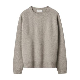 Soft Goat Boyfriend Crewneck Sweater - Dames - Truien - Grijs - Maat: S Kasjmier