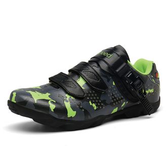 Generic Mens Breathable Anti-Slip Road Bike Cycling Shoes - Multifunctional Indoor Outdoor Sneakers for Cycling Hiking (Light Green,10.5)