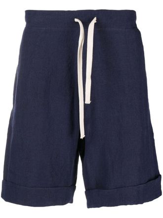 Maran&eacute; lightweight linen shorts - Blue
