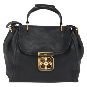 Chlo&eacute; Pre-owned Mini Bags, female, Black, Size: ONE SIZE Pre-owned Elsie convertible satchel