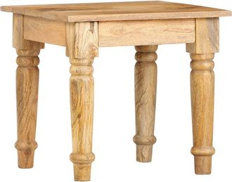 vidaXL Vidaxl - Mesa Auxiliar De Madera Maciza De Mango 43x43x40 Cm