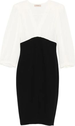 Twin-Set Abito midi con scollo a V - Nero