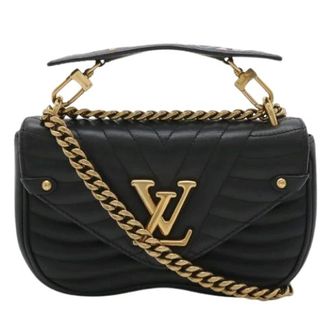 Louis Vuitton Pre-owned New Wave Chain Bag PM - Dames - Pre-owned - Zwart - Maat: ONE Size Leer