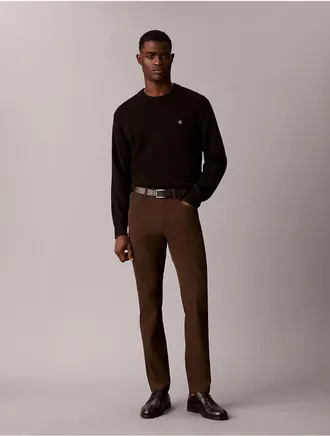 Calvin Klein Mens Slim Tech Dobby 5-Pocket Pants - Brown - 29W x 30L