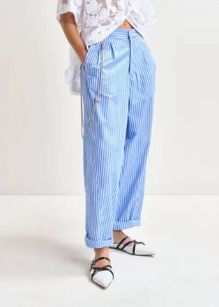 Essentiel Hoek Pants In Blue/white