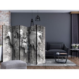 Artgeist home24 Paravent World Map Origami II (5-teilig)