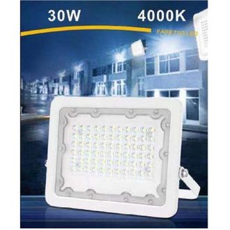 Trade Shop Trade Shop Traesio - Trade Shop - Faro Led 30w Faretto Ultra Slim Bianco Esterno Luce Fredda Naturale Calda Fs30w-b