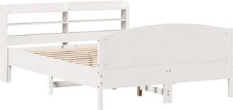 vidaXL Bed Frame without Mattress White 140x200 cm Solid Wood Pine Vidaxl
