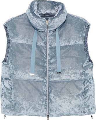 Herno Quilted Velvet Zip-up Gilet