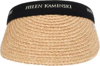 Helen Kaminski Beige Textured Logo Summer Hat