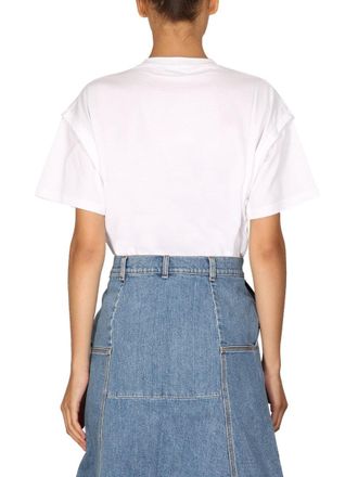 Stella McCartney Crystal Logo T-Shirt - White