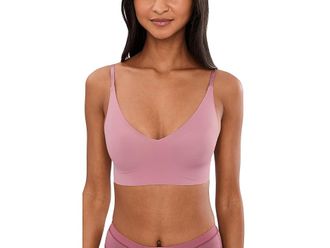 Calvin Klein Underwear Invisibles Microfiber Stretch Triangle Bralette Womens Bra Soft Mauve : LG (Womens 12-14), Elastane/Nylon