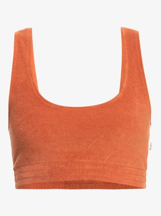 Roxy Crop-Top ROXY Threes Company, Damen, Gr. S, braun (baked clay), 80% Baumwolle, 20% Polyester, Tops Crop-Top