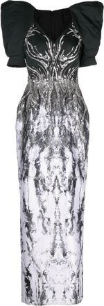 Saiid Kobeisy sequin-embellished gown - women - Polyester - 42 - Black