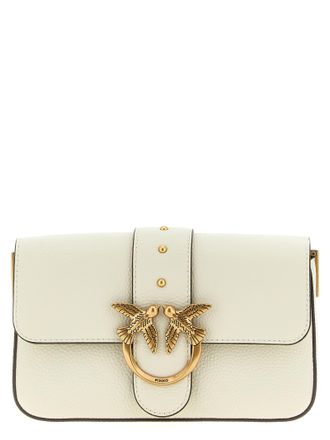 Pinko White Goatskin Crossbody Womens Bag