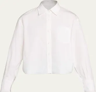 Maria McManus Organic Cotton Cropped Button-Down Shirt