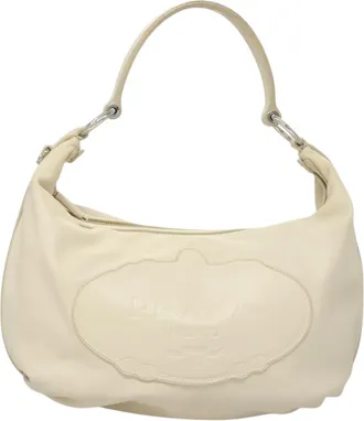 Prada White Leather Shoulder Bag (Pre-Owned)