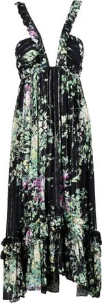 Sabina Mus&aacute;yev Metallic Lange Jurk met Elastische Sluiting - Dames - Casual kleedjes - Veelkleurig - M - Kleedjes
