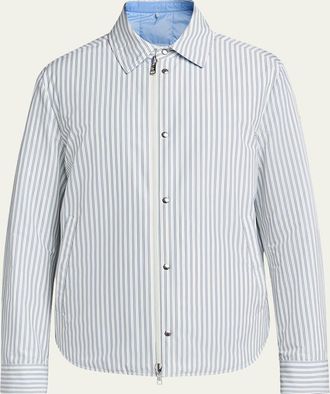 Moncler Mens Crescent Reversible Down Shirt Jacket