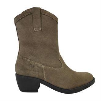 Jack Wills Dalida su&egrave;de westernlaarzen met blokhak voor dames (Taupe)
