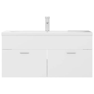 Berkfield Home Sink Cabinet with Built-in Basin White Engineered Wood