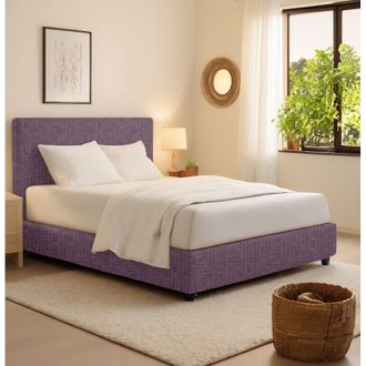 Dmora Cama Individual Rugby, Desenfundable, Hecho En Italia, Violeta Lila