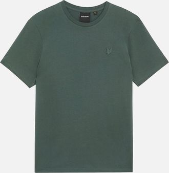 Lyle & Scott Mens Lyle & Scott Tonal Eagle T Shirt Black Water - Green - Size: 42