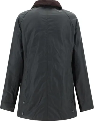 Barbour Womens Breadnell Waxed Jacket Sage Cotton Down