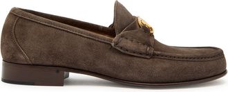 Valentino Garavani Signature Vlogo Suede Loafer - Grey - 44 (IT44 / UK10)