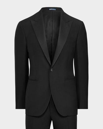 Polo Ralph Lauren Mens Tailored Fit Wool Barathea Peak Lapel Tuxedo
