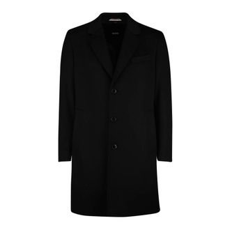 HUGO BOSS Heren, Mantels, Zwart, Maat: 3XL Wol