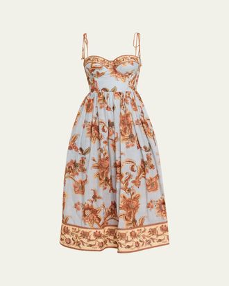 Zimmermann Aster Corset Midi Dress