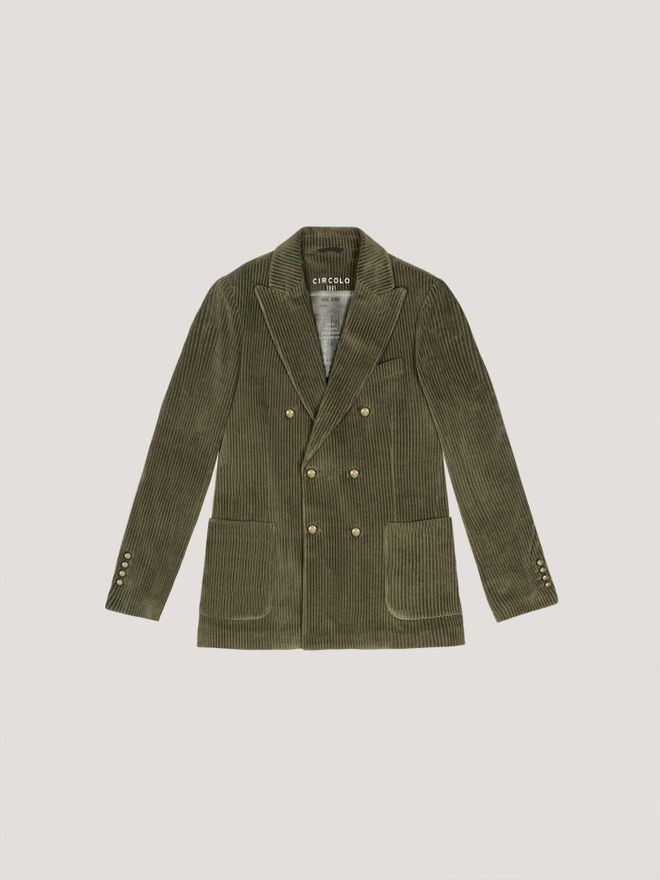 Circolo 1901 Corduroy double-breasted jacket - Muschio 801