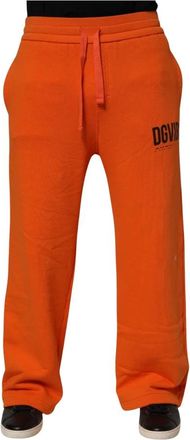 Dolce & Gabbana Dgvib 3 Track Pants - Heren - Sweatpants - Oranje - M - Katoen - Broeken