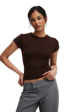 Cotton On Womens All Day Crew Tee in Dark Oak at Nordstrom, Size Xx-Small