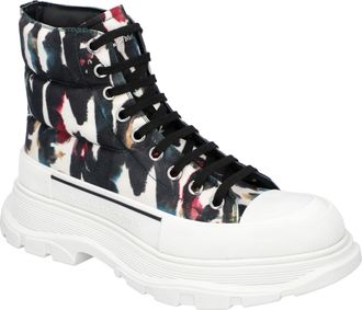 Alexander McQueen Alexander Mcqueen Mens Tread Slick Boots Graffiti - Multicolour Canvas - Size EU 41