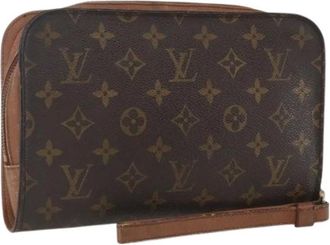 Louis Vuitton Pre-owned Clutches, female, Brown, Size: ONE SIZE Pre-owned Canvas Clutch
