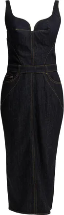 Givenchy schede-jurk van ruw denim