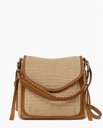 Aimee Kestenberg All For Love Convertible Shoulder Bag In Raffia And Latte