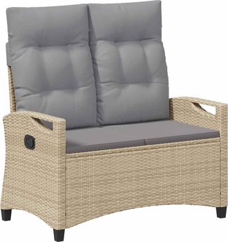 vidaXL Banco De Jard&iacute;n Beige Y Gris Claro 105 X 60 X 112 Cm Vidaxl