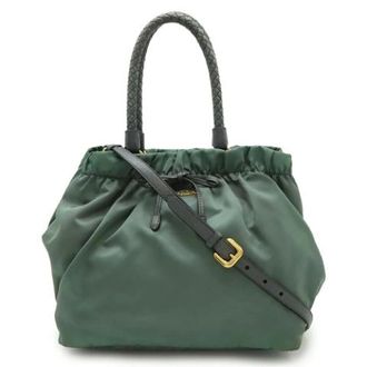 Prada Pre-owned Bucket Bags, female, Green, Size: ONE SIZE Pre-owned Vintage Bucket Bag